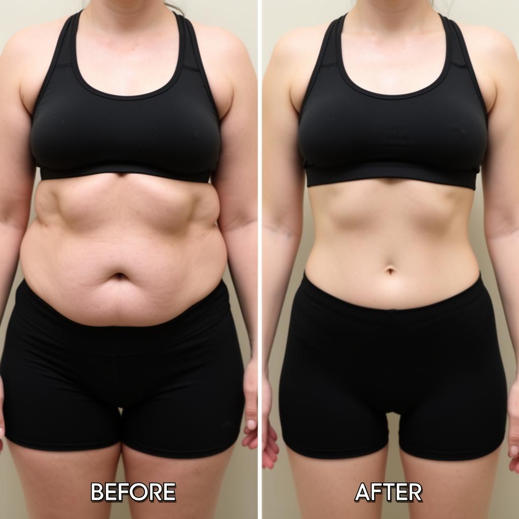 Liposuction before and after